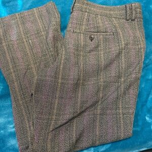 Bootcut grey and purple dress pants